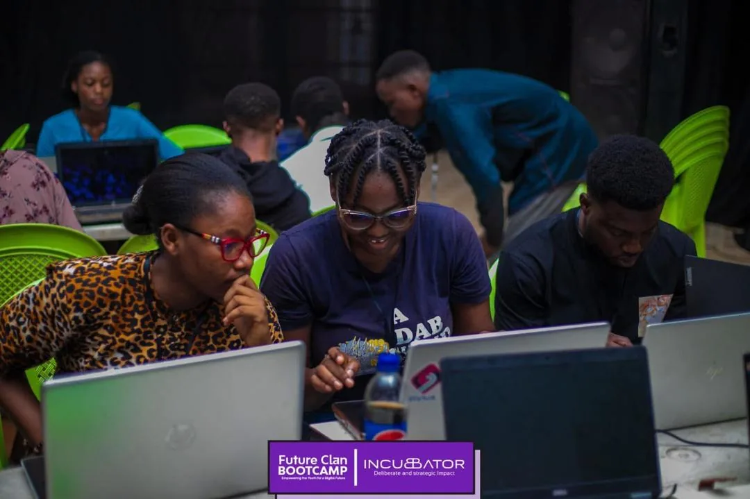 AI NOW learners building projects during a training session