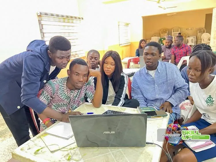 Young learners collaborating on a practical project