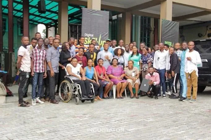 Bootcamp cohort and facilitators after a learning session