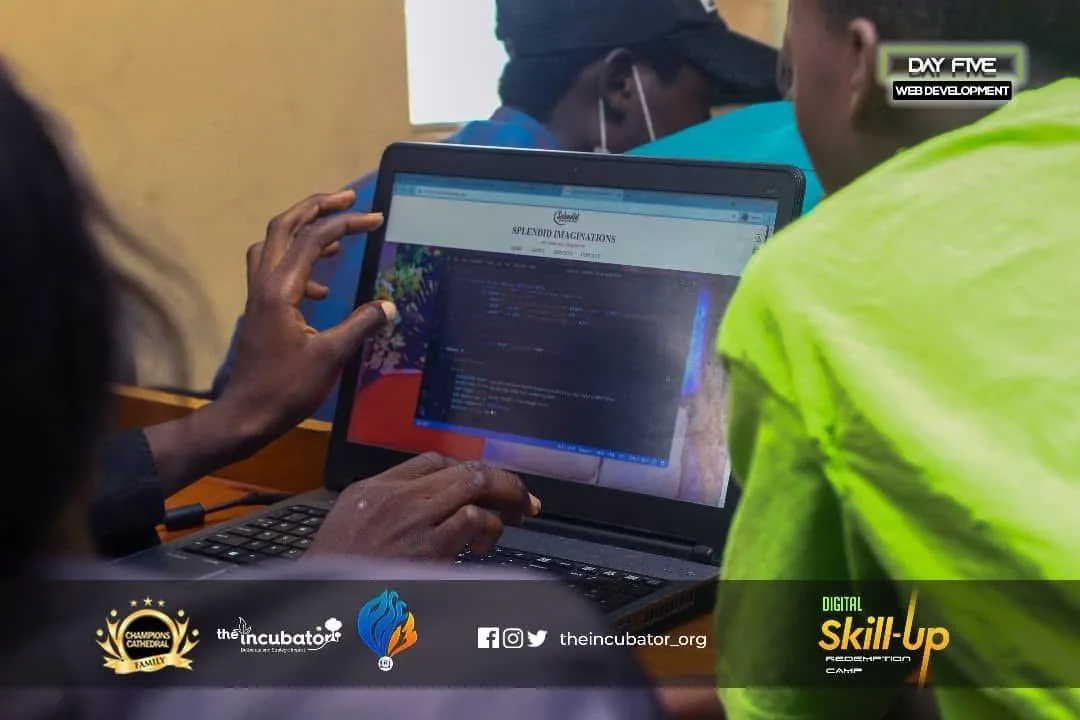 Skill Up participants working through a practical lesson