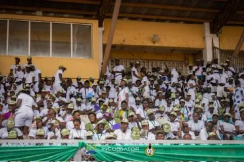 NYSC corps members gathered after an outreach session